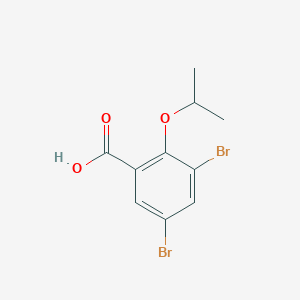 molecular formula C10H10Br2O3 B14769068 3,5-Dibromo-2-isopropoxybenzoic acid 