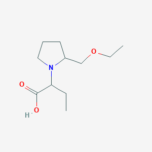 molecular formula C11H21NO3 B1476908 2-(2-(Ethoxymethyl)pyrrolidin-1-yl)butanoic acid CAS No. 2097944-20-0