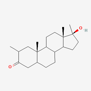 molecular formula C21H34O2 B14769089 2a,17a-dimethyl-17B-hydroxy-5a-androstan-3-one 