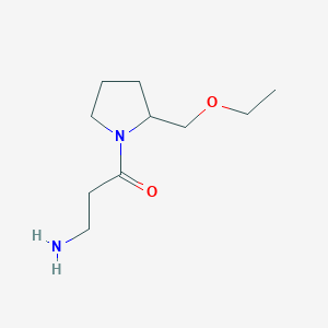 molecular formula C10H20N2O2 B1476910 3-Amino-1-(2-(ethoxymethyl)pyrrolidin-1-yl)propan-1-one CAS No. 2098117-59-8