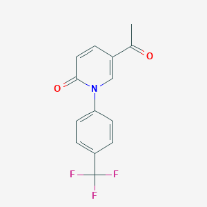 molecular formula C14H10F3NO2 B14769102 5-Acetyl-1-(4-(trifluoromethyl)phenyl)pyridin-2(1H)-one 