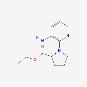 molecular formula C12H19N3O B1476912 2-(2-(Ethoxymethyl)pyrrolidin-1-yl)pyridin-3-amine CAS No. 2097978-69-1