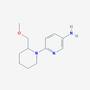 molecular formula C12H19N3O B1476915 6-(2-(Methoxymethyl)piperidin-1-yl)pyridin-3-amine CAS No. 1995651-77-8