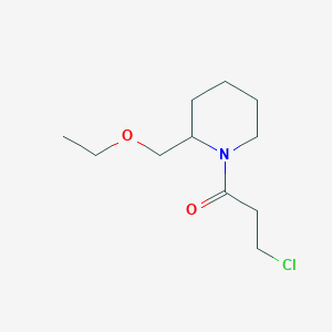 molecular formula C11H20ClNO2 B1476917 3-Chloro-1-(2-(ethoxymethyl)piperidin-1-yl)propan-1-one CAS No. 2022916-10-3