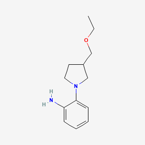 molecular formula C13H20N2O B1476920 2-(3-(Ethoxymethyl)pyrrolidin-1-yl)aniline CAS No. 2097978-23-7