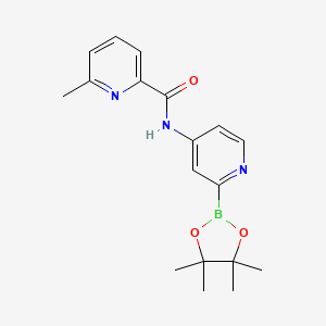 6-methyl-N-[2-(4,4,5,5-tetramethyl-1,3,2-dioxaborolan-2-yl)pyridin-4-yl]pyridine-2-carboxamide