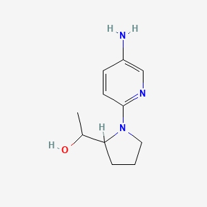 molecular formula C11H17N3O B1476923 1-(1-(5-Aminopyridin-2-yl)pyrrolidin-2-yl)ethan-1-ol CAS No. 2098096-55-8