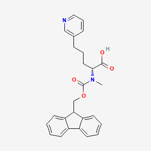 (R)-2-((((9H-Fluoren-9-yl)methoxy)carbonyl)(methyl)amino)-5-(pyridin-3-yl)pentanoic acid