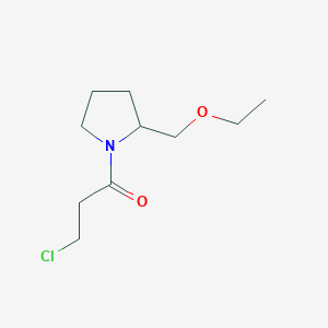 molecular formula C10H18ClNO2 B1476933 3-Chloro-1-(2-(ethoxymethyl)pyrrolidin-1-yl)propan-1-one CAS No. 2097996-98-8