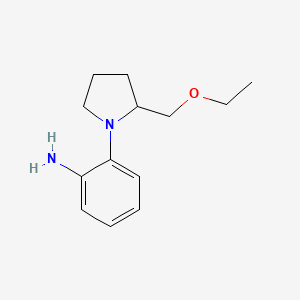 molecular formula C13H20N2O B1476934 2-(2-(Ethoxymethyl)pyrrolidin-1-yl)aniline CAS No. 2098079-04-8