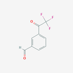 molecular formula C9H5F3O2 B14769377 3-(2,2,2-Trifluoroacetyl)-benzaldehyde 