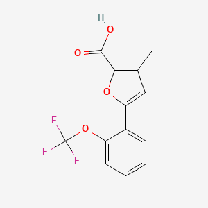 3-Methyl-5-(2-(trifluoromethoxy)phenyl)furan-2-carboxylic acid