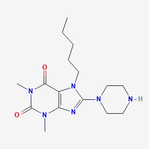 1,3-Dimethyl-7-pentyl-8-(piperazin-1-yl)-1H-purine-2,6(3H,7H)-dione