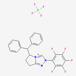 5-benzhydryl-2-(2,3,4,5,6-pentafluorophenyl)-6,7-dihydro-5H-pyrrolo[2,1-c][1,2,4]triazol-4-ium;tetrafluoroborate