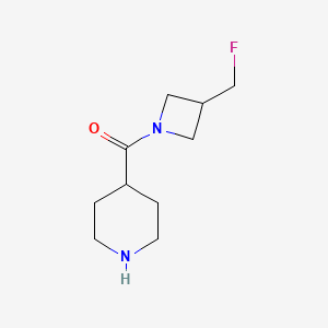 molecular formula C10H17FN2O B1476940 (3-(氟甲基)氮杂环丁-1-基)(哌啶-4-基)甲酮 CAS No. 2091621-28-0