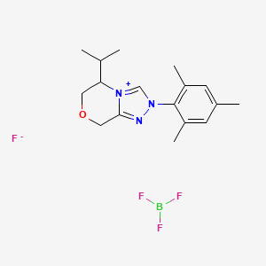 molecular formula C17H24BF4N3O B14769411 (S)-5-Isopropyl-2-mesityl-6,8-dihydro-5H-[1,2,4]triazolo[3,4-c][1,4]oxazin-2-ium tetrafluoroborate 