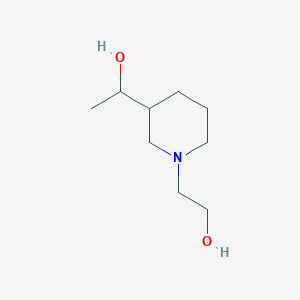 molecular formula C9H19NO2 B1476946 2-(3-(1-Hydroxyethyl)piperidin-1-yl)ethan-1-ol CAS No. 2098096-44-5