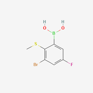 (3-Bromo-5-fluoro-2-(methylthio)phenyl)boronic acid