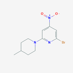 2-Bromo-6-(4-methylpiperidin-1-yl)-4-nitropyridine