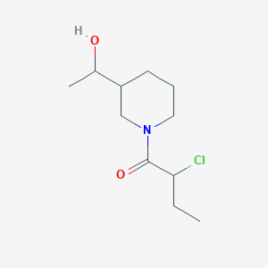 2-Chloro-1-(3-(1-hydroxyethyl)piperidin-1-yl)butan-1-one