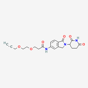 molecular formula C21H23N3O6 B14769485 Lenalidomide-5'-CO-PEG2-propargyl 