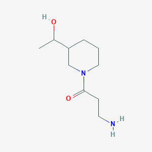 molecular formula C10H20N2O2 B1476949 3-Amino-1-(3-(1-hydroxyethyl)piperidin-1-yl)propan-1-one CAS No. 2098079-67-3