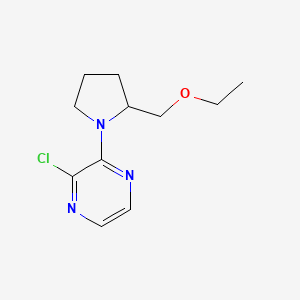 molecular formula C11H16ClN3O B1476955 2-Chloro-3-(2-(ethoxymethyl)pyrrolidin-1-yl)pyrazine CAS No. 2097991-61-0