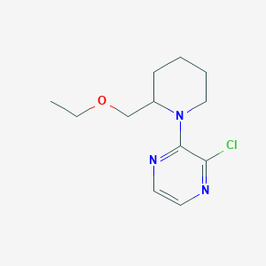 molecular formula C12H18ClN3O B1476957 2-Chloro-3-(2-(ethoxymethyl)piperidin-1-yl)pyrazine CAS No. 2022220-92-2