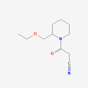 molecular formula C11H18N2O2 B1476959 3-(2-(Ethoxymethyl)piperidin-1-yl)-3-oxopropanenitrile CAS No. 2024313-70-8