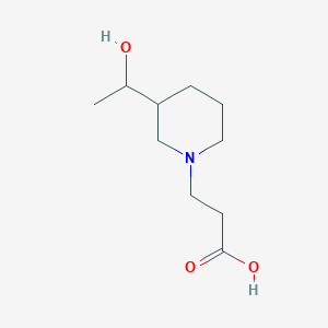 molecular formula C10H19NO3 B1476964 3-(3-(1-Hydroxyethyl)piperidin-1-yl)propanoic acid CAS No. 2097997-06-1