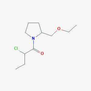 molecular formula C11H20ClNO2 B1476966 2-Chloro-1-(2-(ethoxymethyl)pyrrolidin-1-yl)butan-1-one CAS No. 2098037-51-3