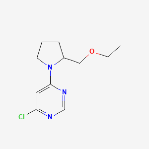 molecular formula C11H16ClN3O B1476969 4-Chloro-6-(2-(éthoxyméthyl)pyrrolidin-1-yl)pyrimidine CAS No. 2098031-66-2