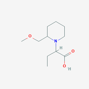 molecular formula C11H21NO3 B1476970 2-(2-(Methoxymethyl)piperidin-1-yl)butanoic acid CAS No. 2026194-44-3