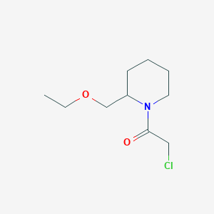 molecular formula C10H18ClNO2 B1476972 2-Chloro-1-(2-(ethoxymethyl)piperidin-1-yl)ethan-1-one CAS No. 2005268-13-1