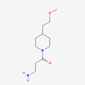 molecular formula C11H22N2O2 B1476973 3-Amino-1-(4-(2-methoxyethyl)piperidin-1-yl)propan-1-one CAS No. 2098079-36-6