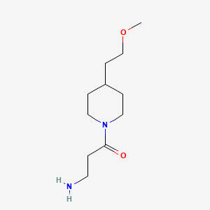 molecular formula C11H22N2O2 B1476973 1-(4-(2-méthoxyéthyl)pipéridin-1-yl)-3-aminopropan-1-one CAS No. 2098079-36-6