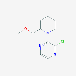 molecular formula C11H16ClN3O B1476980 2-Chloro-3-(2-(methoxymethyl)piperidin-1-yl)pyrazine CAS No. 2029390-83-6