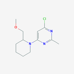 molecular formula C12H18ClN3O B1476981 4-氯-6-(2-(甲氧基甲基)哌啶-1-基)-2-甲基嘧啶 CAS No. 2025162-04-1
