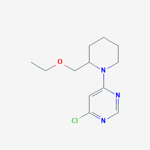 molecular formula C12H18ClN3O B1476982 4-Chloro-6-(2-(ethoxymethyl)piperidin-1-yl)pyrimidine CAS No. 2024332-19-0