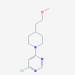 molecular formula C12H18ClN3O B1476988 4-氯-6-(4-(2-甲氧基乙基)哌啶-1-基)嘧啶 CAS No. 2098124-30-0