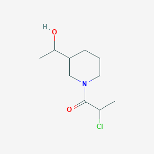 2-Chloro-1-(3-(1-hydroxyethyl)piperidin-1-yl)propan-1-one