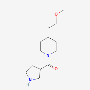 molecular formula C13H24N2O2 B1476993 (4-(2-Methoxyethyl)piperidin-1-yl)(pyrrolidin-3-yl)methanone CAS No. 2097995-22-5