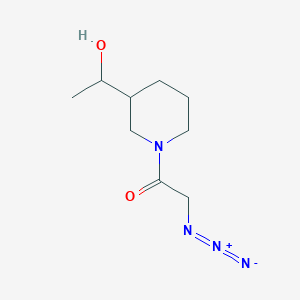 molecular formula C9H16N4O2 B1476994 2-Azido-1-(3-(1-hydroxyethyl)piperidin-1-yl)ethan-1-one CAS No. 2098079-82-2