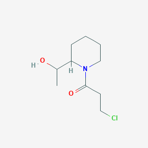 molecular formula C10H18ClNO2 B1476997 3-Chloro-1-(2-(1-hydroxyethyl)piperidin-1-yl)propan-1-one CAS No. 2097995-59-8