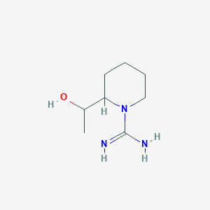 molecular formula C8H17N3O B1476998 2-(1-Hydroxyethyl)piperidine-1-carboximidamide CAS No. 2097995-71-4