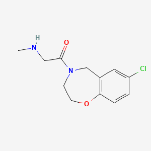 molecular formula C12H15ClN2O2 B1476999 1-(7-chloro-2,3-dihydrobenzo[f][1,4]oxazepin-4(5H)-yl)-2-(methylamino)ethan-1-one CAS No. 2098129-31-6