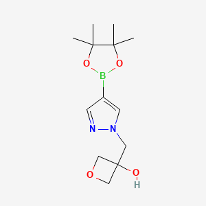 3-{[4-(tetramethyl-1,3,2-dioxaborolan-2-yl)-1H-pyrazol-1-yl]methyl}oxetan-3-ol