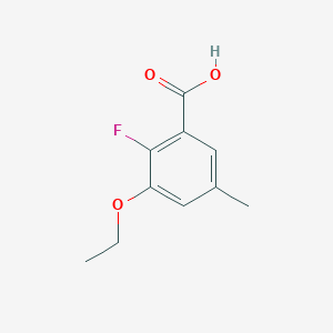 molecular formula C10H11FO3 B14770051 3-Ethoxy-2-fluoro-5-methylbenzoic acid 