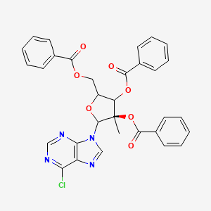 (2R,3R,4R,5R)-4-(benzoyloxy)-5-[(benzoyloxy)methyl]-2-(6-chloro-9H-purin-9-yl)-3-methyloxolan-3-yl benzoate