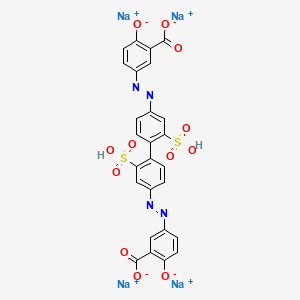 Sodium 5,5'-((1E,1'E)-(2,2'-disulfo-[1,1'-biphenyl]-4,4'-diyl)bis(diazene-2,1-diyl))bis(2-oxidobenzoate)